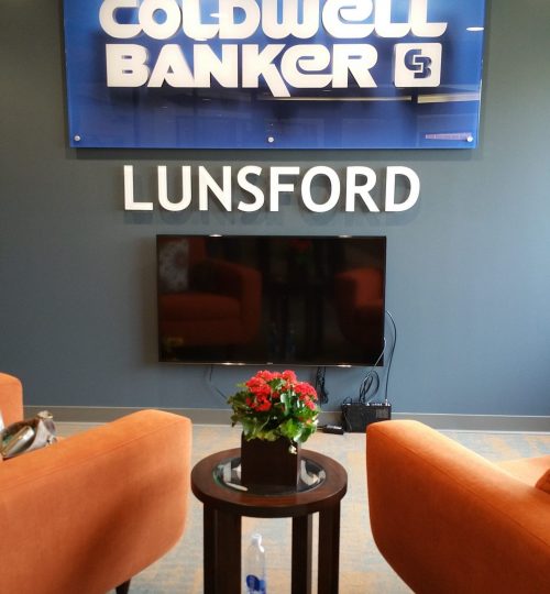 Coldwell Banker Lunsford - 
Muncie, Indiana - Project Type:  New construction. Fit-out tenant space. - Tasks:  Select and specify interior finishes and furniture.  Coordinate orders and deliveries.