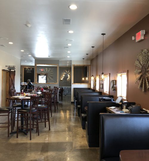 Pete's Bar & Grille - Albany, Indiana - Project Type:  New construction. - Tasks:  Select and specify interior finishes.  Select and install artwork and accessories.