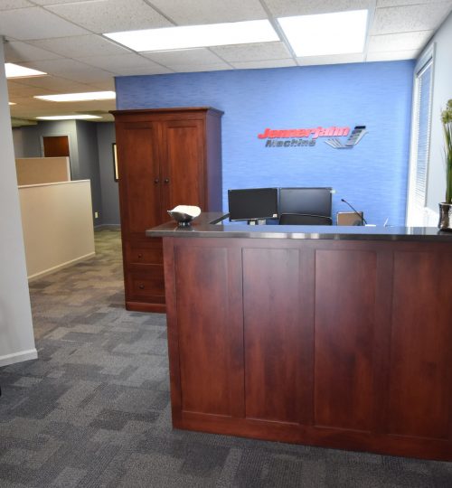 Jennerjahn Machine, Inc. - Matthews, Indiana
Project type:  Interior Remodel - 
Tasks:  Select and specify new interior finishes and furniture.  Coordinate orders and deliveries.  Select and install artwork and accessories.