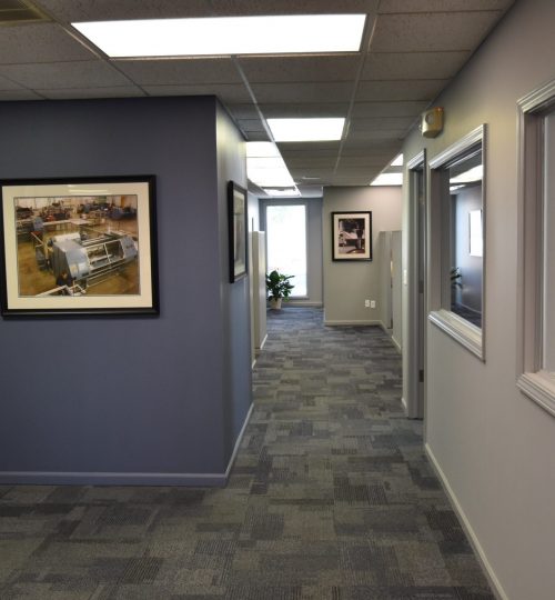 Jennerjahn Machine, Inc. - Matthews, Indiana
Project type:  Interior Remodel -
Tasks:  Select and specify new interior finishes and furniture.  Coordinate orders and deliveries.  Select and install artwork and accessories.